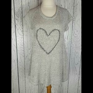 Tutta Bella Maternity Top with Bling Heart, Size L